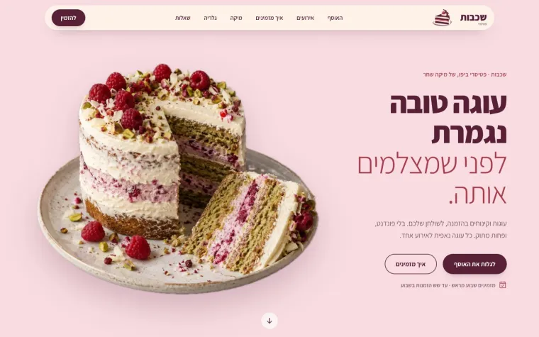 צילום מסך של האתר של שכבות